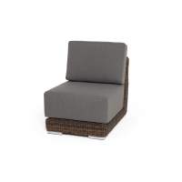 "Капри" модуль диванный прямой с подушками, цвет коричневый