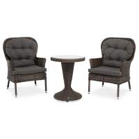 "Алиса" кофейный комплект из искусственного ротанга, цвет коричневый