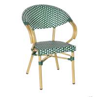 "Грас" плетеный стул из искусственного ротанга, цвет зеленый