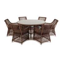  Эспрессо–150 L  обеденная группа плетеная, цвет коричневый