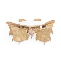  Эспрессо-150 R  обеденная группа плетеная, цвет соломенный