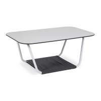 "Глория" журнальный стол 90х60см из HPL, цвет "молочный"