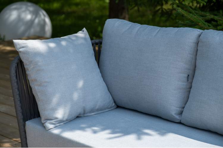 "Багамы" лаунж-зона 5-местная плетеная из роупа (веревки), каркас алюминиевый темно-серый, роуп серый-11