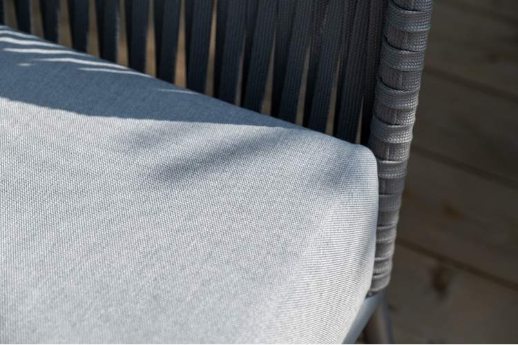 "Багамы" лаунж-зона 5-местная плетеная из роупа (веревки), каркас алюминиевый темно-серый, роуп серый-15