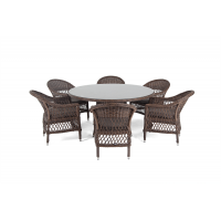 Эспрессо–150 S  обеденная группа плетеная, цвет коричневый  Эспрессо–150 S  обеденная группа плетеная, цвет коричневый