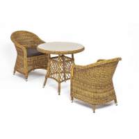  Эспрессо–80 R  обеденная группа плетеная, цвет соломенный