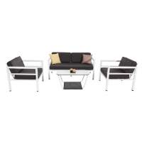 «Эстелья» лаунж-зона из алюминия со столиком из HPL 4-местная