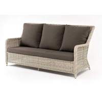 "Гляссе" диван трехместный из искусственного ротанга, цвет бежевый