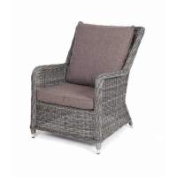 "Гляссе" кресло плетеное из искусственного ротанга, цвет графит