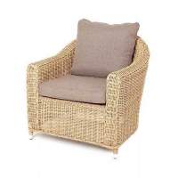  Кон Панна  кресло из искусственного ротанга, цвет соломенный