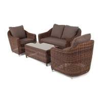 Кон Панна  лаунж-зона из искусственного ротанга, цвет коричневый  Кон Панна  лаунж-зона из искусственного ротанга, цвет коричневый