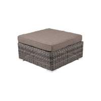  Лунго  плетеная оттоманка с подушкой, цвет графит