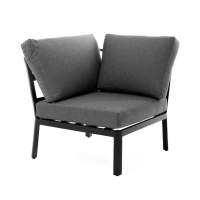 "Париж" модуль диванный алюминиевый угловой, цвет серый