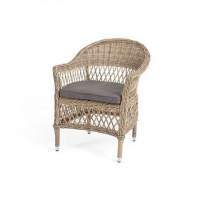  Сицилия  плетеный стул из искусственного ротанга, цвет соломенный