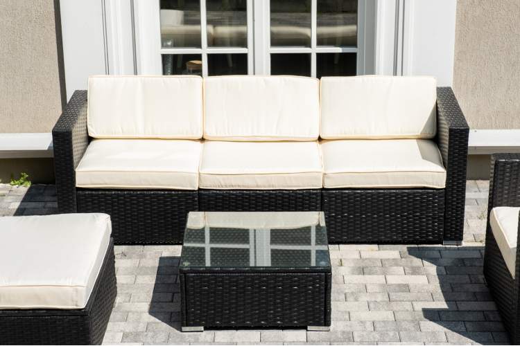 "Даллас" лаунж-зона из искусственного ротанга на 5 персон, цвет черный-4