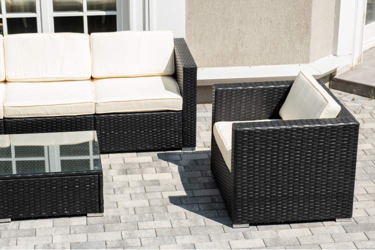 "Даллас" лаунж-зона из искусственного ротанга на 5 персон, цвет черный-6