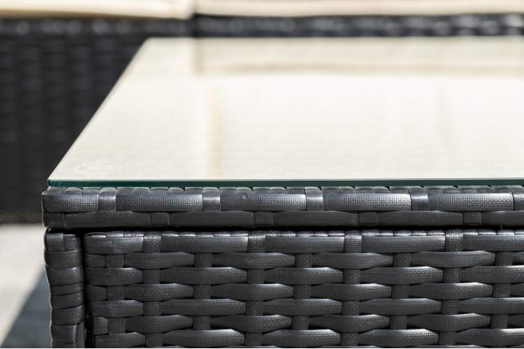 "Даллас" лаунж-зона из искусственного ротанга на 5 персон, цвет черный-13