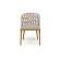 "Диего" стул плетеный из роупа, основание дуб каркас из стали белый муар, роуп бежевый круглый, ткань бежевая 052
