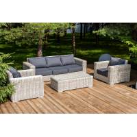 "Боно" лаунж-зона из искусственного ротанга, цвет бежевый