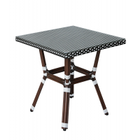 "Кабри" плетеный стол из искусственного ротанга, цвет черно-белый