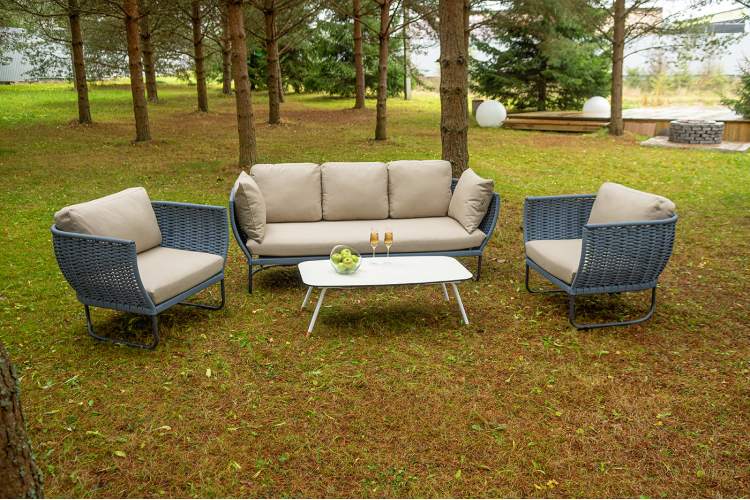 "Фиджи" лаунж-зона 5-местная плетеная из роупа (веревки), каркас алюминиевый темно-серый, роуп синий (KT18-014)-4