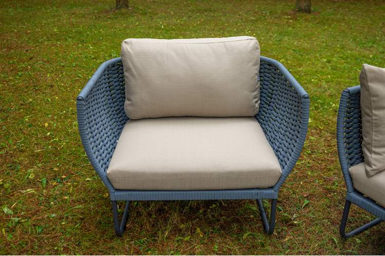 "Фиджи" лаунж-зона 5-местная плетеная из роупа (веревки), каркас алюминиевый темно-серый, роуп синий (KT18-014)-10