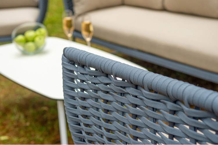 "Фиджи" лаунж-зона 5-местная плетеная из роупа (веревки), каркас алюминиевый темно-серый, роуп синий (KT18-014)-12