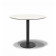 "Каффе" интерьерный стол из HPL круглый Ø70см, цвет молочный
