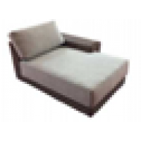 "Капри" кушетка из искусственного ротанга, цвет соломенный