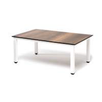 "Канны" журнальный столик из HPL 90х60, H40, каркас белый, цвет столешницы "дуб"