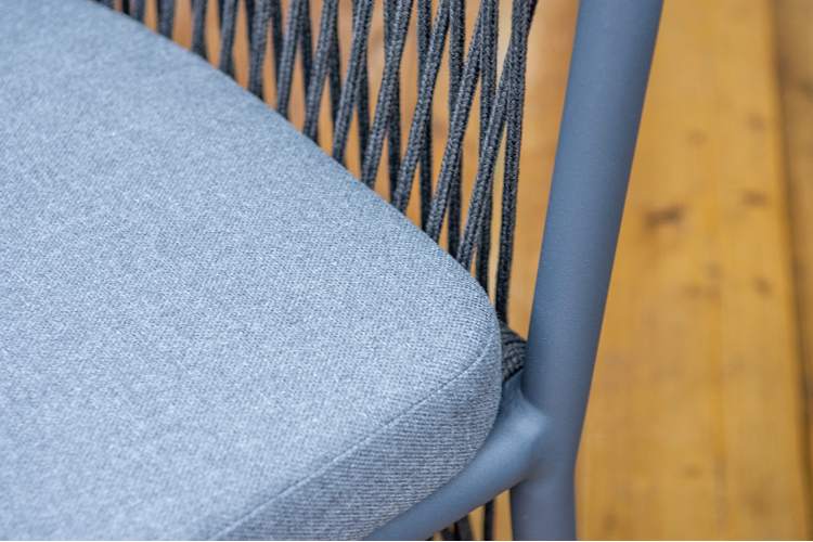 "Романо" обеденная группа на 6 персон, каркас темно-серый, роуп темно-серый-7