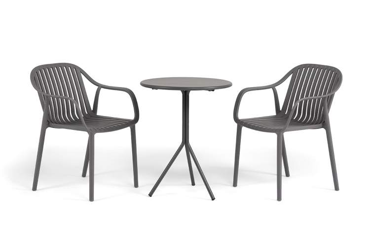 "Мохито" обеденная группа на 2 персоны, цвет темно-серый