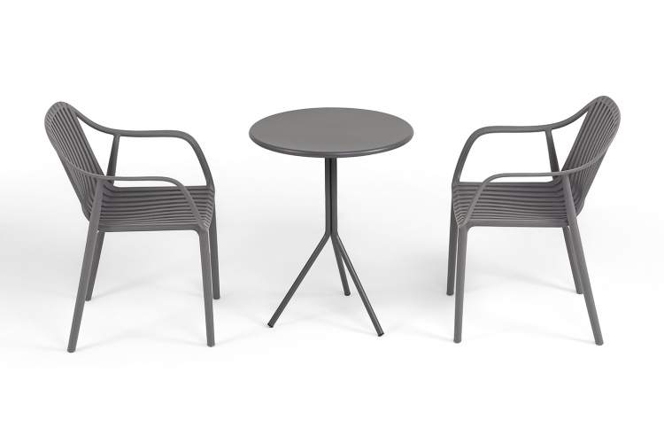 "Мохито" обеденная группа на 2 персоны, цвет темно-серый-1