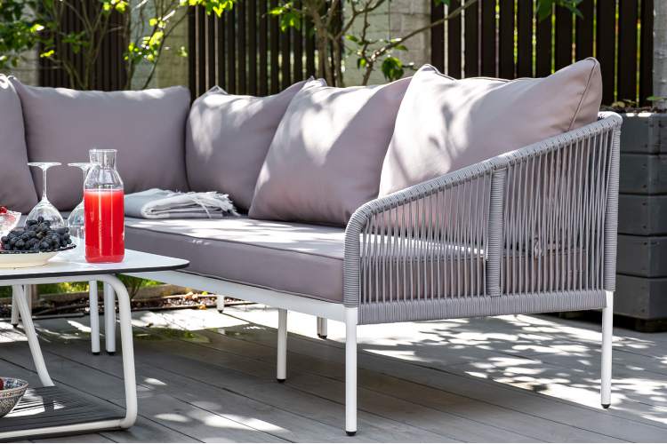 "Канны" модульная угловая лаунж-зона из роупа (веревки), цвет светло-серый-10