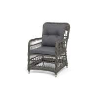 "Цесена" кресло плетеное из искусственного ротанга, цвет графит