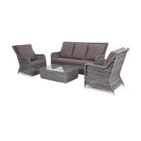  Гляссе  лаунж-зона из искусственного ротанга, цвет графит