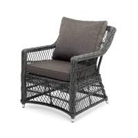 Гранд Латте  кресло из искусственного ротанга, цвет графит