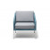 "Канны" кресло плетеное из роупа, каркас алюминий светло-серый (RAL7035) шагрень, роуп бирюзовый круглый, ткань светло-серая