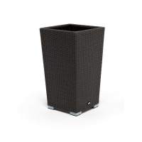 "Капучино" кашпо для цветов плетеное из искусственного ротанга, цвет коричневый