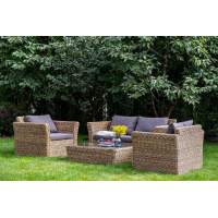  Капучино Сингл  лаунж-зона из искусственного ротанга (гиацинт), цвет соломенный