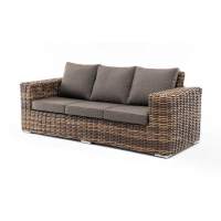 "Палермо" диван из искусственного ротанга трехместный, цвет соломенный