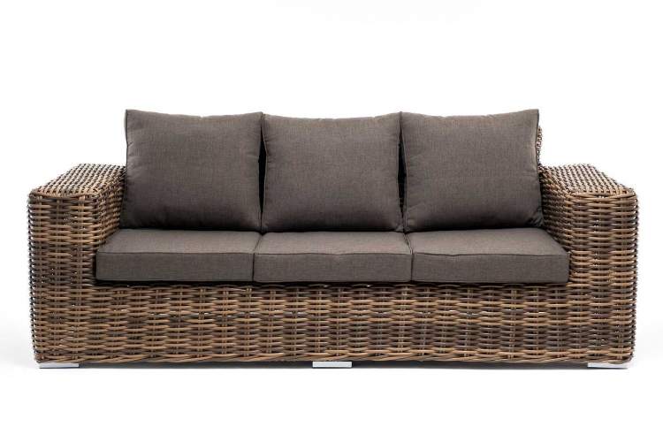 "Палермо" диван из искусственного ротанга трехместный, цвет соломенный-1