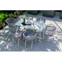 "Руссо" обеденный стол из HPL 150х80см, цвет молочный