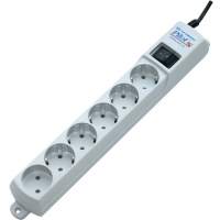 Сетевой фильтр Pilot S 6 розеток (5 евро + 1 б/зазем.) 3 м/ Surge protector ZIS Pilot S 3m, 6 outlets (5+1), white
