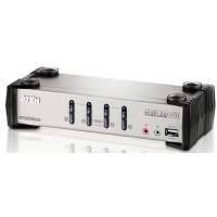 Переключатель консоли электронный, 4 порта PS/1/ 4 Port USB2.0 KVMP Switch with OSD