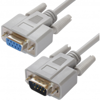 Удлинитель Greenconnect  1.0m  RS-232/RS-232 9M/9F, Premium GCR-DB9CM2F-1.0m, серый 30 AWG [GCR-DB9CM2F-1.0m]