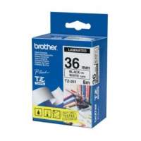 Картридж ленточный Brother TZE261 черный на белом 36x8 для Brother P-Touch