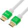 Кабель Greenconnect 1.0m HDMI версия 2.0, HDR 4:2:2, Ultra HD, 4K 60 fps 60Hz/5K*30Hz, 3D, AUDIO, 18.0 Гбит/с, 28/28 AWG, OD7.3mm, тройной экран, белый, AL корпус зеленый, GCR-51295 [GCR-51295]