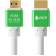 Кабель Greenconnect 1.0m HDMI версия 2.0, HDR 4:2:2, Ultra HD, 4K 60 fps 60Hz/5K*30Hz, 3D, AUDIO, 18.0 Гбит/с, 28/28 AWG, OD7.3mm, тройной экран, белый, AL корпус зеленый, GCR-51295 [GCR-51295]