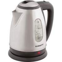 Чайник электрический Scarlett SC-EK21S88 1.8л. 2200Вт черный/серебристый корпус: металл (EK21S88)